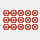 Waterdichte lieveheersbeestjes labels voor schoolk (Vel)