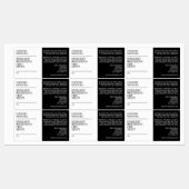 waterdichte moderne witte zwarte druppelfleslabel labels (Vel)