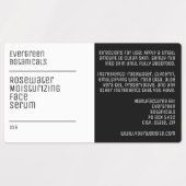 waterdichte moderne witte zwarte druppelfleslabel labels (Design 1)