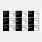 waterdichte moderne zwarte witte druppelfleslabel labels (Vel)