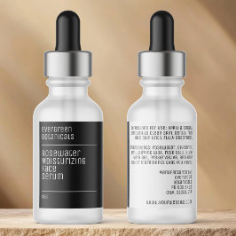 waterdichte moderne zwarte witte druppelfleslabel labels