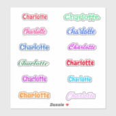 Waterdichte naam feestartikel  sticker (Vel)