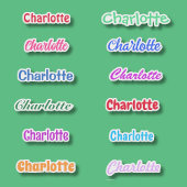 Waterdichte naam feestartikel sticker