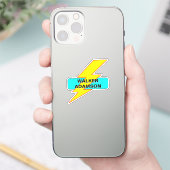 Waterdichte Naam Sticker voor Kinderen (Lightning  (Telefoon)