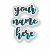 Waterdichte naamlabel voor waterfles, aangepaste t sticker (Voorkant)