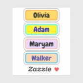 Waterdichte naamlabels voor kinderen, naamstickers sticker (Vel)