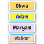 Waterdichte naamlabels voor kinderen, naamstickers sticker (Voorkant)