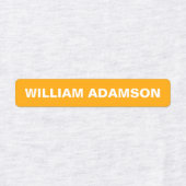 Waterdichte naamlabels voor kleding (Oranje stof) Labels (Design 1)