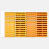 Waterdichte naamlabels voor kleding (Oranje stof) Labels (Vel)