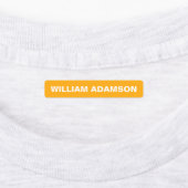 Waterdichte naamlabels voor kleding (Oranje stof) Labels (Aangebracht)
