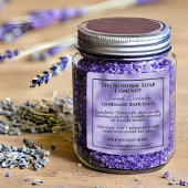 Waterdichte paarse folie en zwarte zeep labels