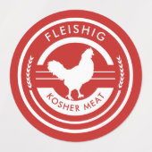Waterdichte Pareve Milchig Fleishig Kosher Labels (Design 2)