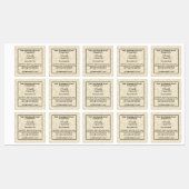  waterdichte perkamentetiket met ingrediënt labels (Vel)