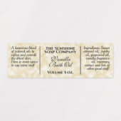 Waterdichte perkamentpapier stijl zeep labels (Design 1)