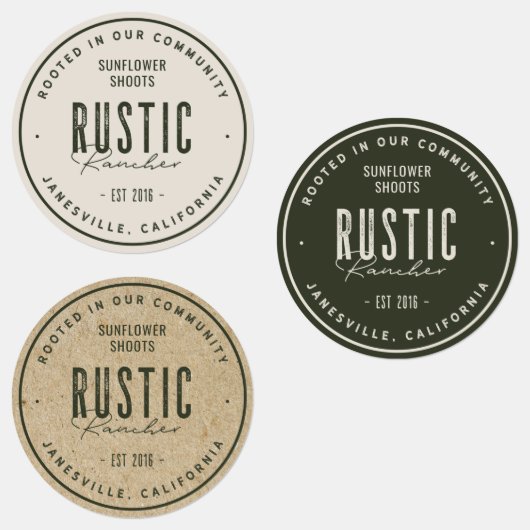 Waterdichte productetiketten | Rustic Rancher Labels (Groep)