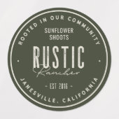 Waterdichte productetiketten | Rustic Rancher Labels (Design 2)