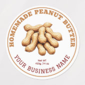 Waterdichte productlabel voor zelfgemaakte pindaka labels (Design 2)