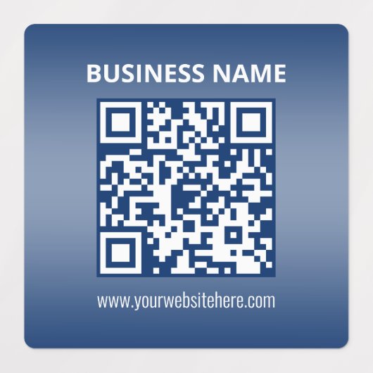 Waterdichte QR-code | Blauwe (of elke kleur) verlo Labels (Design 1)
