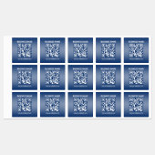 Waterdichte QR-code | Blauwe (of elke kleur) verlo Labels (Vel)
