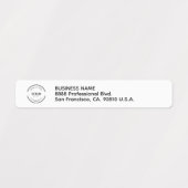 Waterdichte retouradresstickers met aangepast logo labels (Design 2)