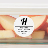 Waterdichte retro-modern monogram  labels (Aangebracht)