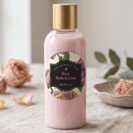 Waterdichte roos thema badproducten label