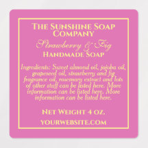 Waterdichte roze gele zeep cosmetica ingrediënten