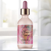 Waterdichte Roze Gouden Glitter Druppelfles Etiket Sticker