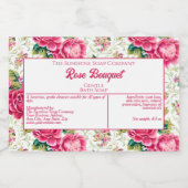 Waterdichte Rozen Zeep Verpakkingslabel Voedselcontainer Etiket (Enkel label)