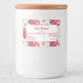 Waterdichte Rozen Zeep Verpakkingslabel Voedselcontainer Etiket (Voorkant)