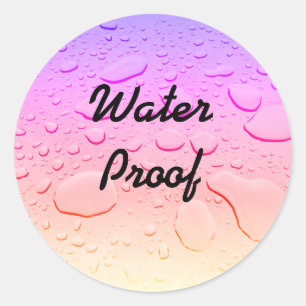Waterdichte spattenvrije roze gouden roze ombré dr ronde sticker