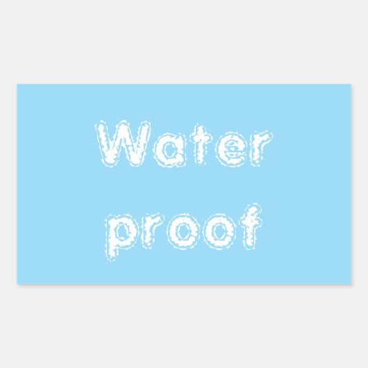 Waterdichte Splash Gratis Pakket Bue Wit 2025 Rechthoekige Sticker (Voorkant)