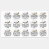 Waterdichte stickers met rugzakzegen (Vel)