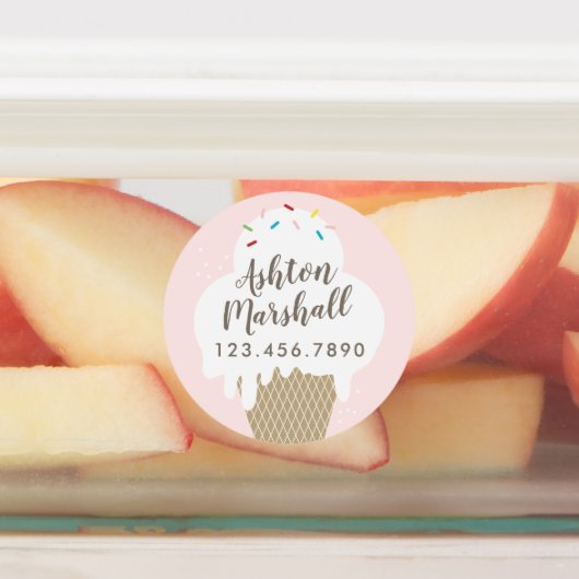 Waterdichte stickers voor kinderen met ijsje (Aangebracht)