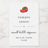 Waterdichte Tomatensaus, Marinara, Pasta Label Wijn Etiket (Enkel label)