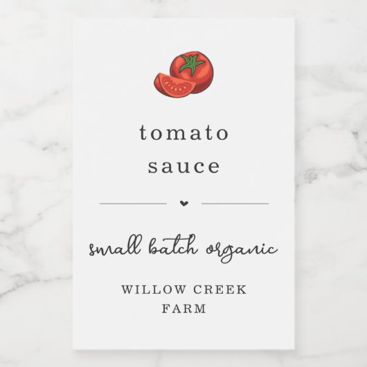 Waterdichte Tomatensaus, Marinara, Pasta Label Wijn Etiket (Enkel label)