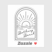 Waterdichte transparante Bethany Beach sticker (Vel)