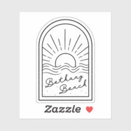Waterdichte transparante Bethany Beach sticker