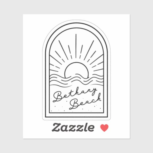 Waterdichte transparante Bethany Beach sticker (Vel)
