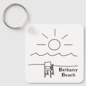 Waterdichte transparante Bethany Beach sticker Sleutelhanger (Voorkant)