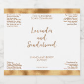 Waterdichte witgouden folie cosmetica flesetiket sparkling wijnetiket (Enkel label)