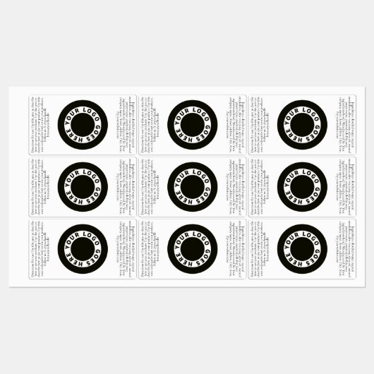 Waterdichte Witte Druppelflesetiket w Logo 2 Labels (Vel)