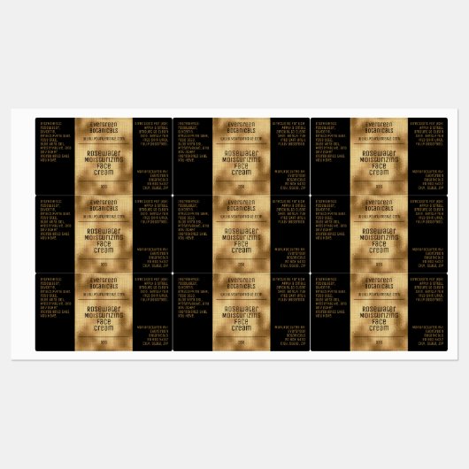 waterdichte zeep - label - zwart en goud (Vel)