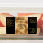 waterdichte zeep - label - zwart en goud (Aangebracht)