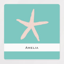 Waterdichte zeesterren naamlabels voor schoolkamp