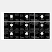 Waterdichte zwarte cosmetica druppelflesetiket labels (Vel)