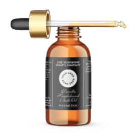 Waterdichte zwarte cosmetica druppelflesetiket labels