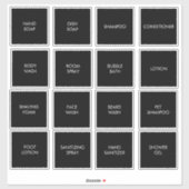  waterdichte zwarte dispenser labels (Vel)