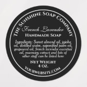waterdichte zwarte witte zeep cosmetische labels (Design 2)