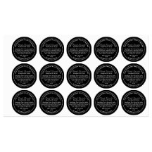 waterdichte zwarte witte zeep cosmetische labels